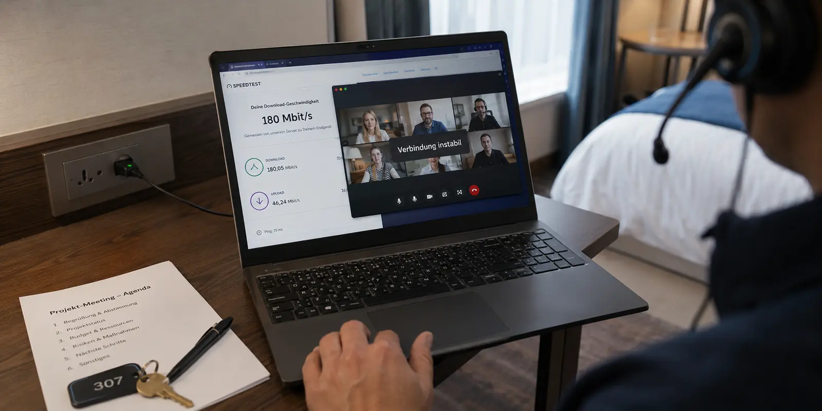 Videokonferenzen auf Reisen: Warum der beste Call oft am VPN vorbeiläuft